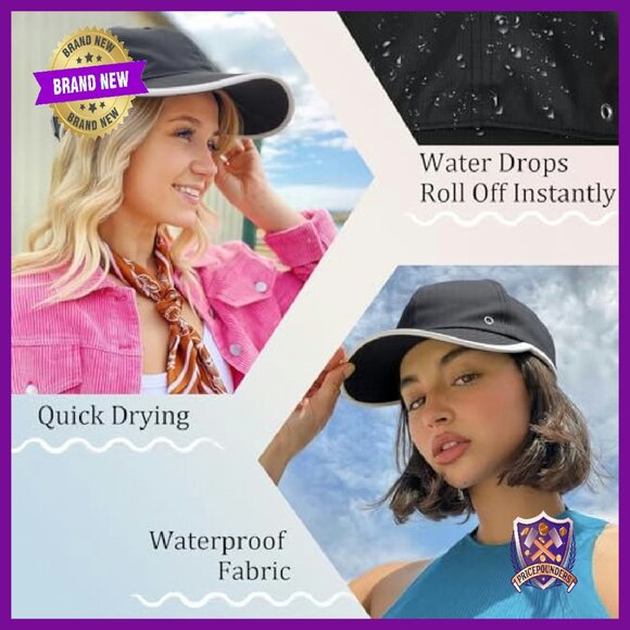 Waterproof Baseball Cap Wig 14in Synthetic Hairpiece Adjustable Quick Dry Hat